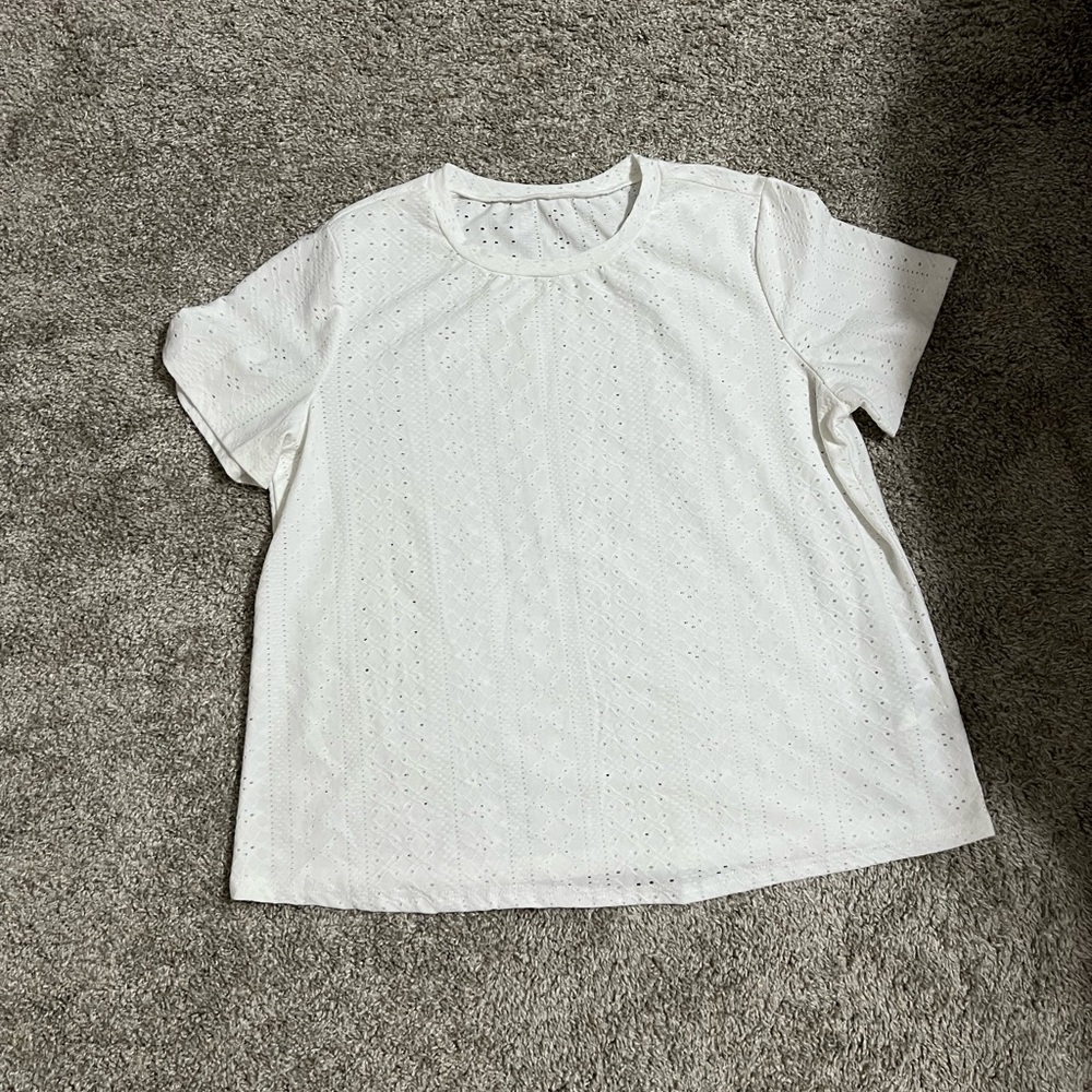 SHEIN curve white top